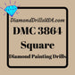 DMC 3864 SQUARE 5D Diamond Painting Drills Beads DMC 3864 