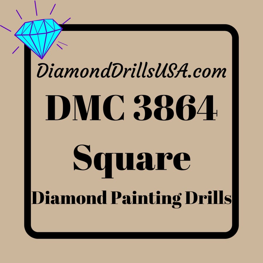 DMC 3864 SQUARE 5D Diamond Painting Drills Beads DMC 3864 