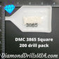 DMC 3865 SQUARE 5D Diamond Painting Drills Beads DMC 3865 
