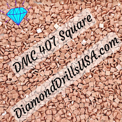 DMC 407 SQUARE 5D Diamond Painting Drills Beads DMC 407 Dark
