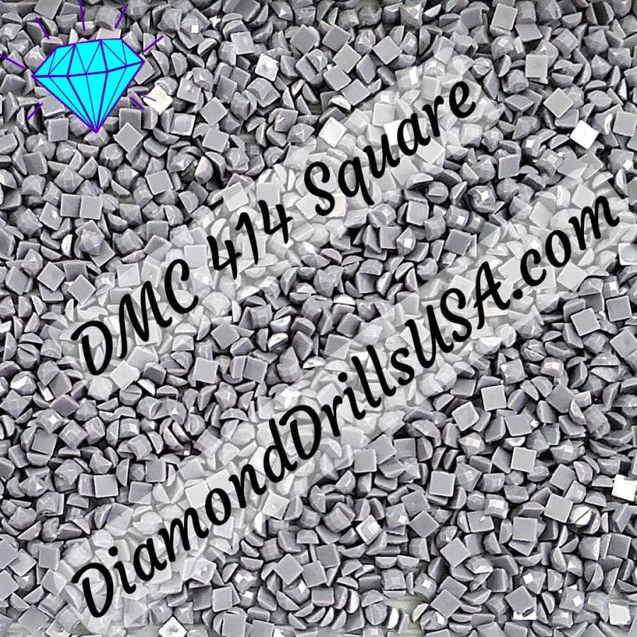 DMC 414 SQUARE 5D Diamond Painting Drills Beads DMC 414 Dark