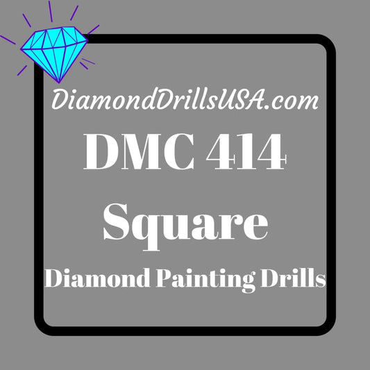DMC 414 SQUARE 5D Diamond Painting Drills Beads DMC 414 Dark