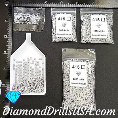 DMC 415 SQUARE 5D Diamond Painting Drills Beads DMC 415 
