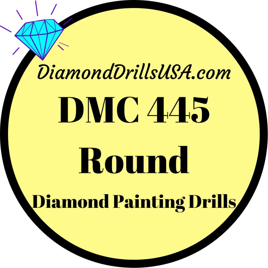 DMC 445 ROUND Diamond Painting Drills Beads 445 Light Lemon 