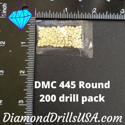 DMC 445 ROUND Diamond Painting Drills Beads 445 Light Lemon 