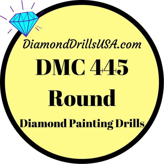 DMC 445 ROUND Diamond Painting Drills Beads 445 Light Lemon 