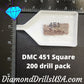 DMC 451 SQUARE 5D Diamond Painting Drills Beads DMC 451 Dark