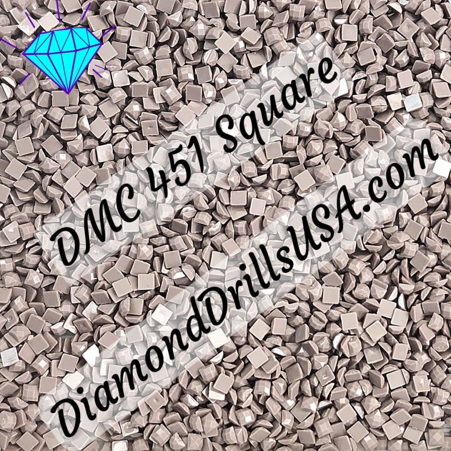 DMC 451 SQUARE 5D Diamond Painting Drills Beads DMC 451 Dark