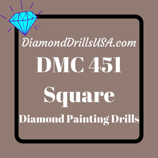 DMC 451 SQUARE 5D Diamond Painting Drills Beads DMC 451 Dark