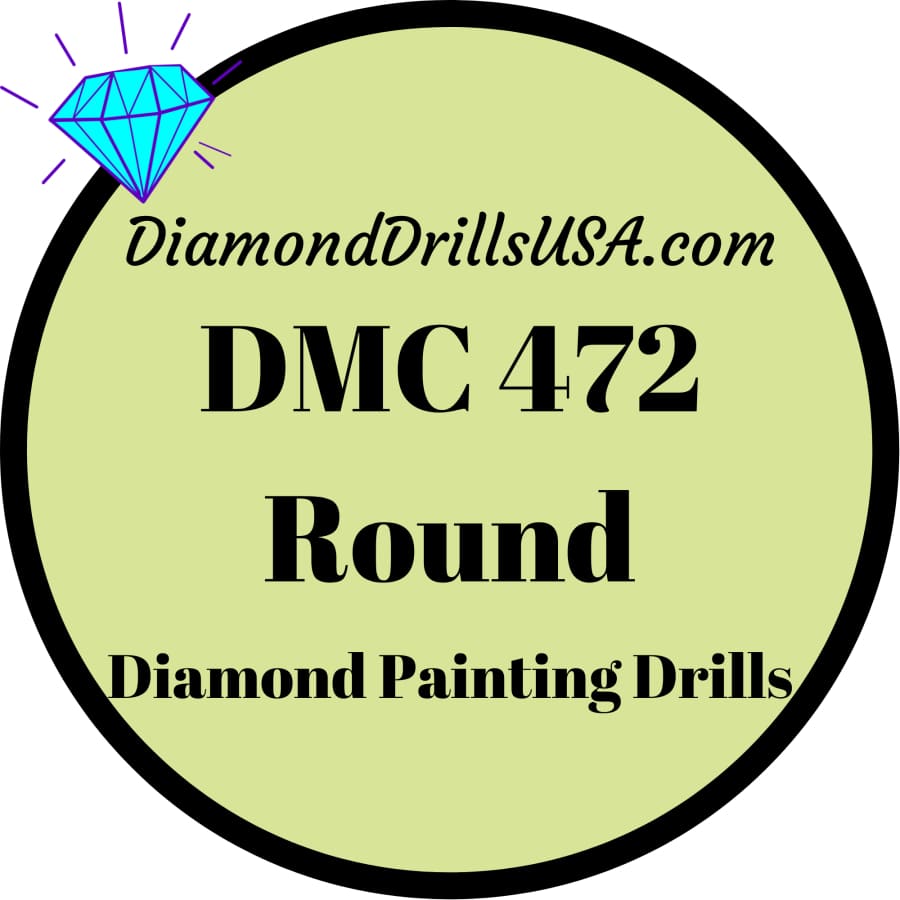 DMC 472 ROUND 5D Diamond Painting Drills Beads DMC 472 Ultra