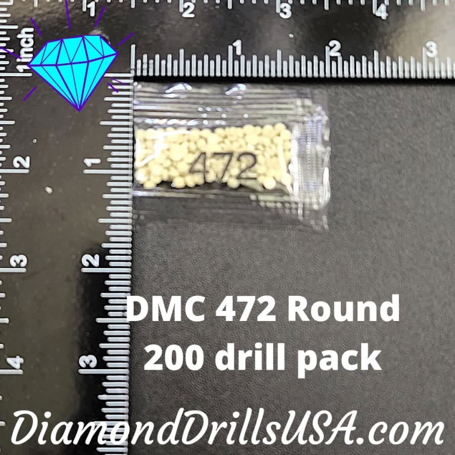 DMC 472 ROUND 5D Diamond Painting Drills Beads DMC 472 Ultra