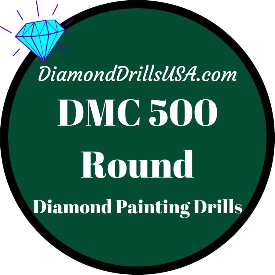 DMC 500 ROUND Diamond Painting Drills Beads 500 Very Dark 