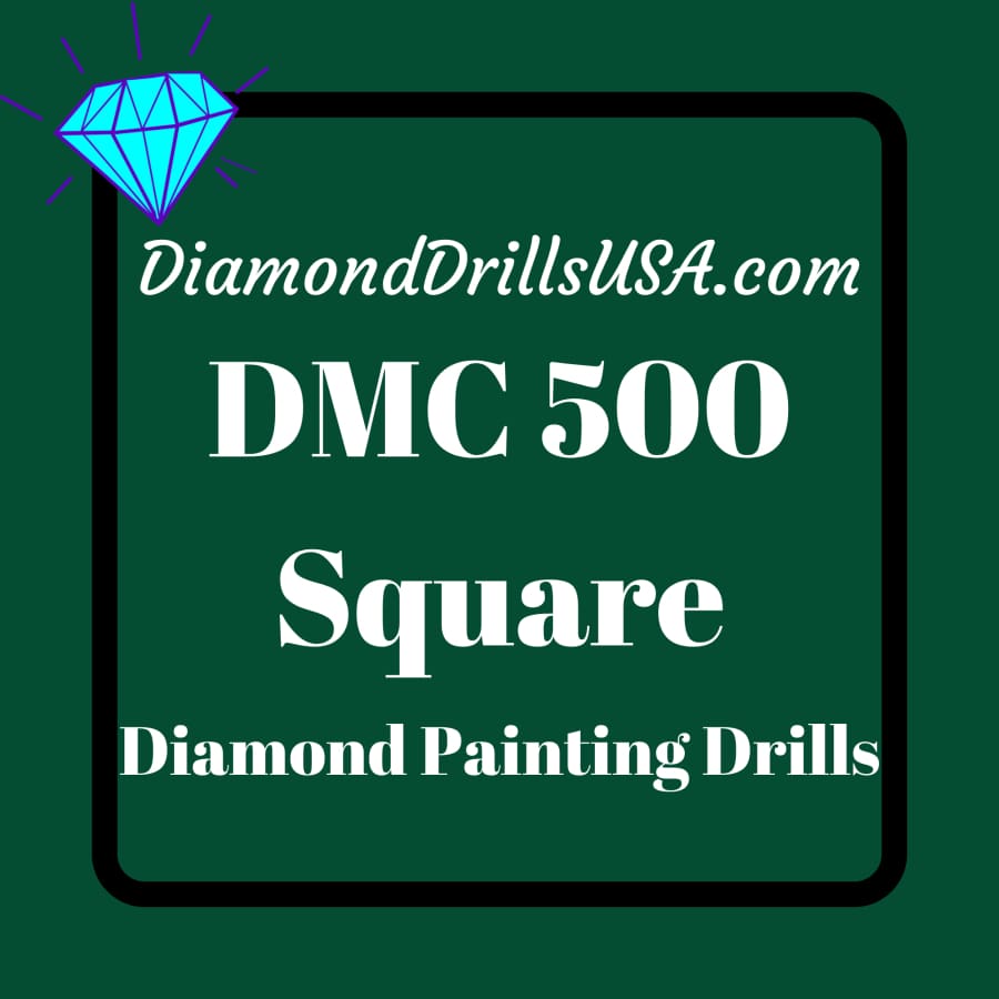 DMC500SQUAREDiamondPaintingDrillsBeads500VeryDarkBlueGreenLooseBulk