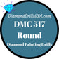 DMC 517 ROUND 5D Diamond Painting Drills Beads DMC 517 Dark 