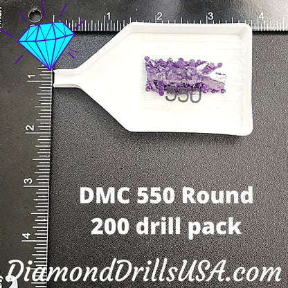 DMC 550 ROUND 5D Diamond Painting Drills DMC 550 Very Dark 