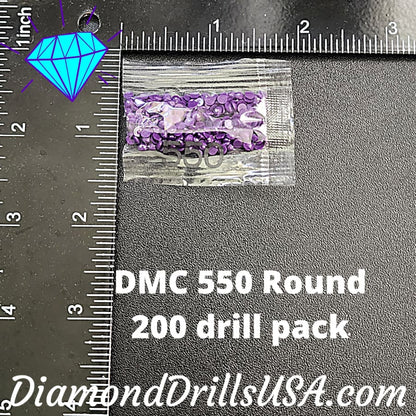 DMC 550 ROUND 5D Diamond Painting Drills DMC 550 Very Dark 