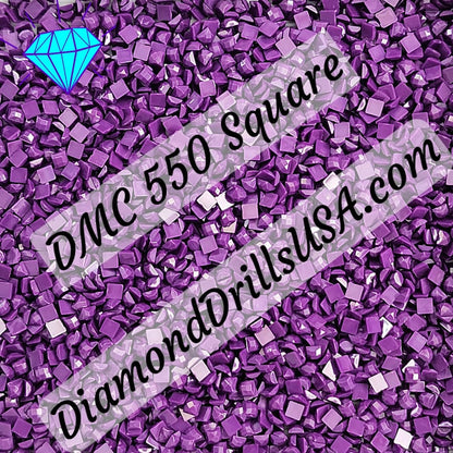 DMC 550 SQUARE 5D Diamond Painting Drills DMC 550 Very Dark 