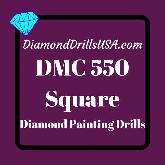 DMC 550 SQUARE 5D Diamond Painting Drills DMC 550 Very Dark 