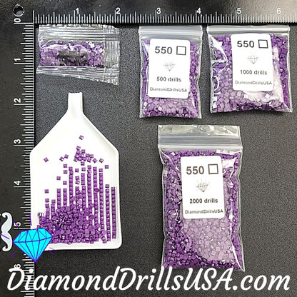 DMC 550 SQUARE 5D Diamond Painting Drills DMC 550 Very Dark 