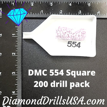 DMC 554 SQUARE 5D Diamond Painting Drills Beads DMC 554 