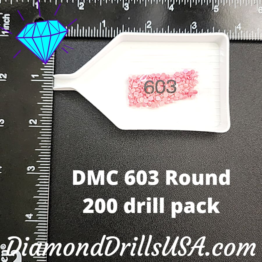 DMC 603 ROUND 5D Diamond Painting Drills Beads DMC 603 