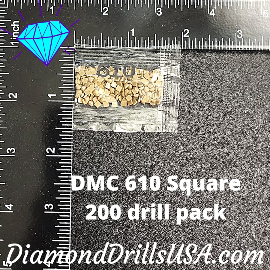 DMC 610 SQUARE 5D Diamond Painting Drills Beads DMC 610 Dark