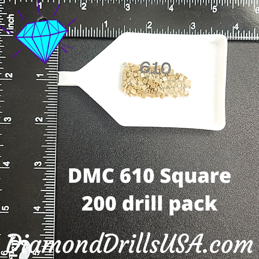 DMC 610 SQUARE 5D Diamond Painting Drills Beads DMC 610 Dark