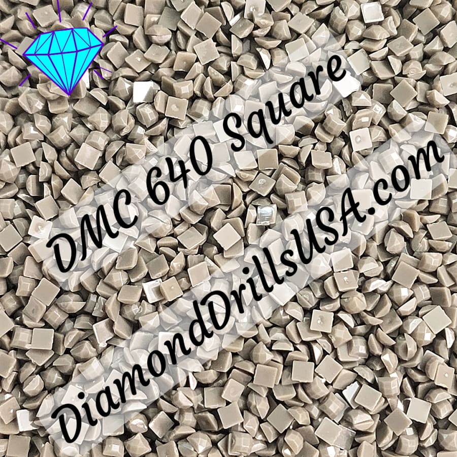 DMC 640 SQUARE 5D Diamond Painting Drills Beads DMC 640 Very