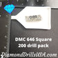 DMC 646 SQUARE 5D Diamond Painting Drills Beads DMC 646 Dark