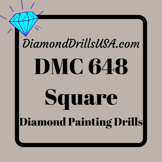 DMC 648 SQUARE 5D Diamond Painting Drills Beads DMC 648 