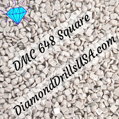 DMC 648 SQUARE 5D Diamond Painting Drills Beads DMC 648 