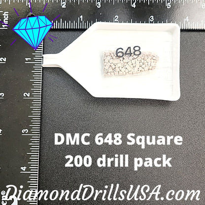 DMC 648 SQUARE 5D Diamond Painting Drills Beads DMC 648 