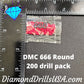 DMC 666 ROUND 5D Diamond Painting Drills Beads DMC 666 