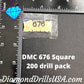 DMC 676 SQUARE 5D Diamond Painting Drills Beads DMC 676 