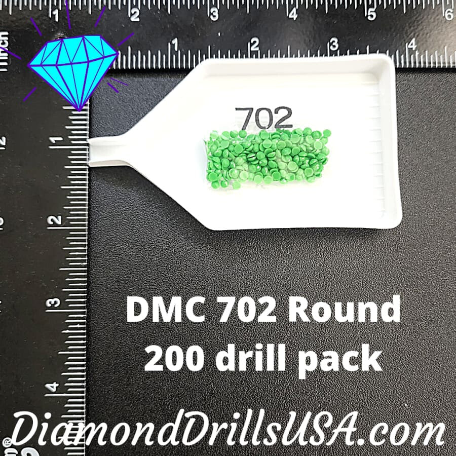 DMC 702 ROUND 5D Diamond Painting Drills Beads DMC 702 Kelly