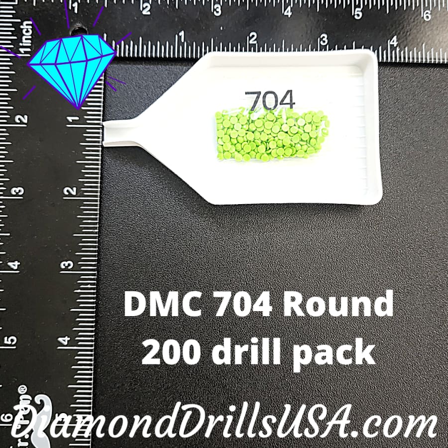 DMC 704 ROUND 5D Diamond Painting Drills Beads 704 Bright 