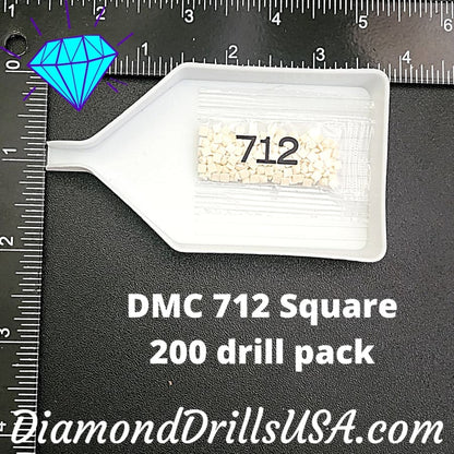 DMC 712 SQUARE 5D Diamond Painting Drills Beads DMC 712 