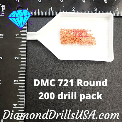 DMC 721 ROUND 5D Diamond Painting Drills Beads DMC 721 