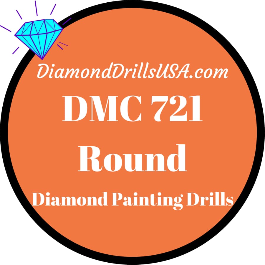 DMC 721 ROUND 5D Diamond Painting Drills Beads DMC 721 