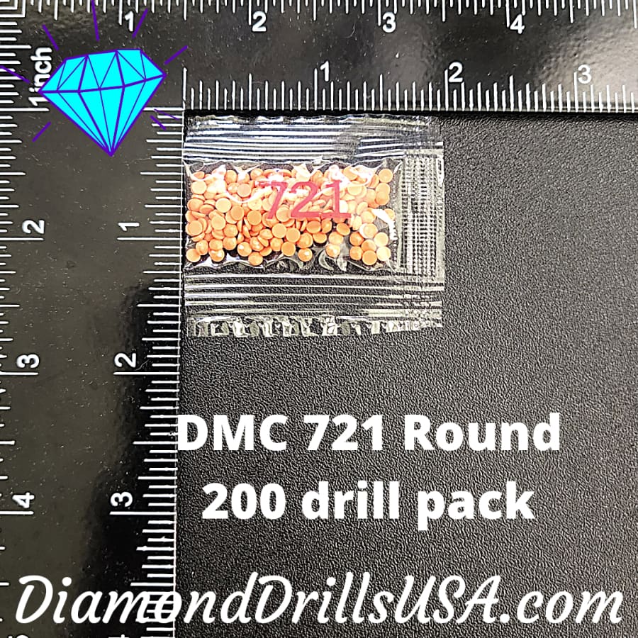 DMC 721 ROUND 5D Diamond Painting Drills Beads DMC 721 