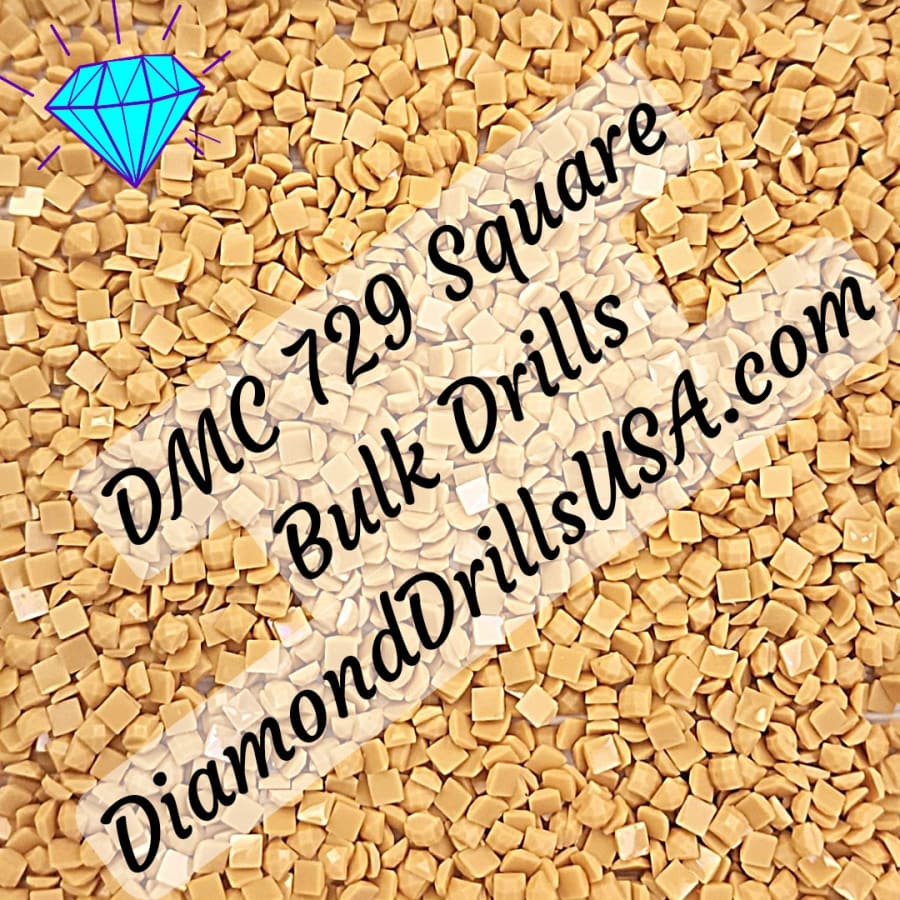 DMC 729 SQUARE 5D Diamond Painting Drills DMC 729 Medium Old