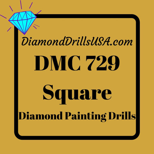 DMC 729 SQUARE 5D Diamond Painting Drills DMC 729 Medium Old