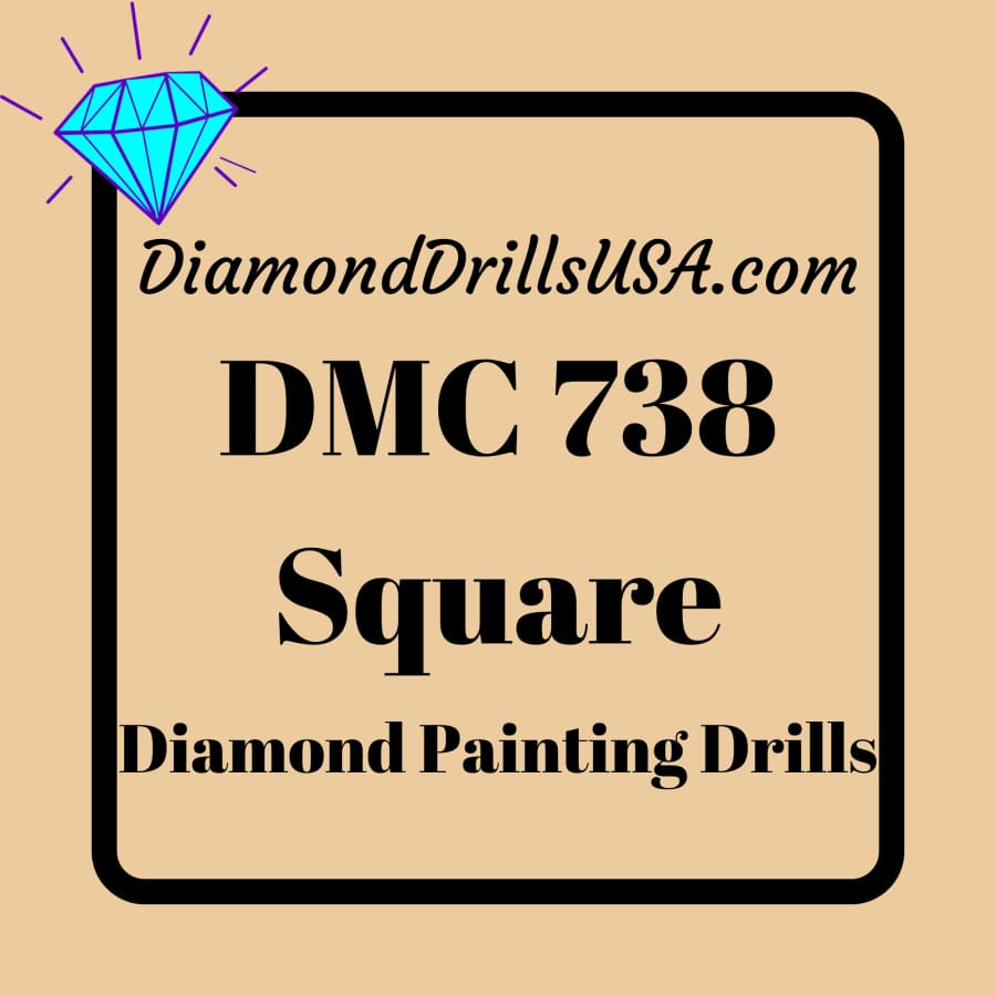 DMC 738 SQUARE 5D Diamond Painting Drills Beads DMC 738 Very