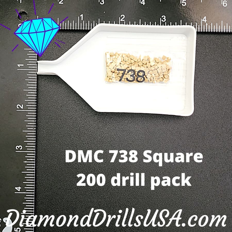 DMC 738 SQUARE 5D Diamond Painting Drills Beads DMC 738 Very