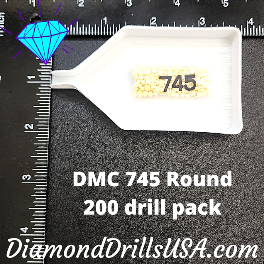DMC 745 ROUND 5D Diamond Painting Drills Beads DMC 745 Light