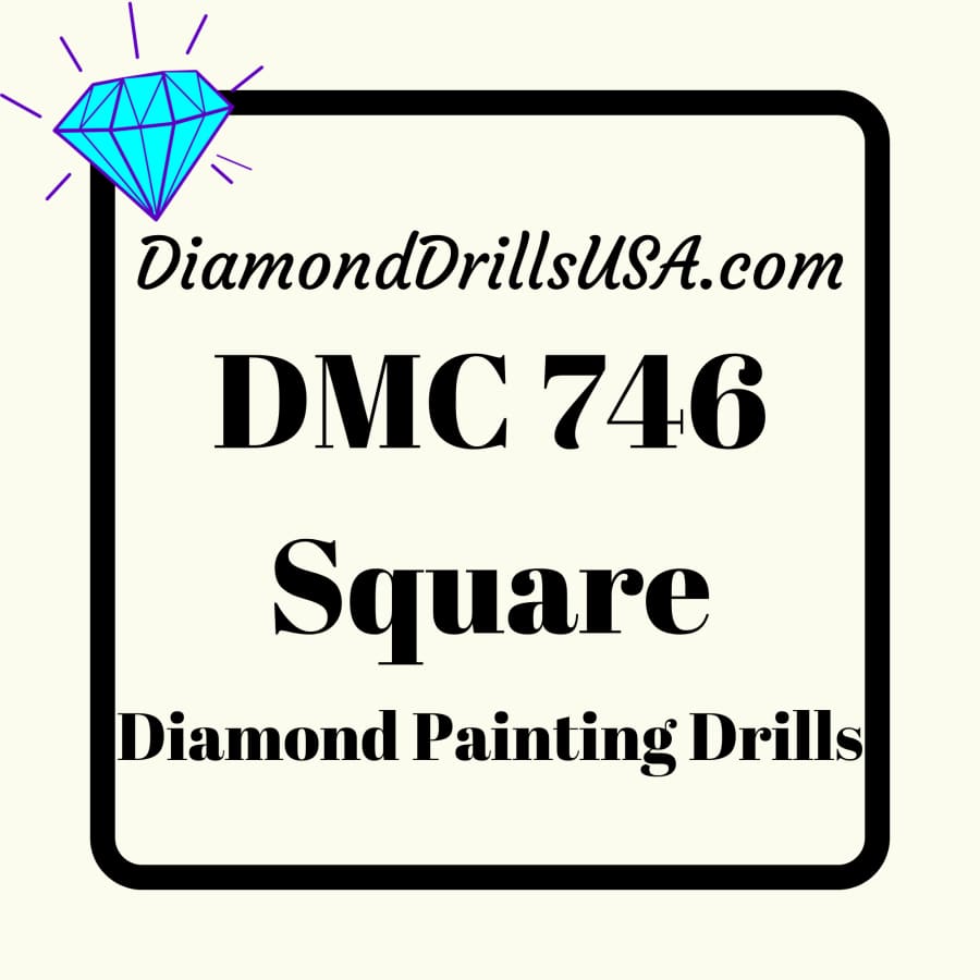 DMC 746 SQUARE 5d Diamond Painting Drills Beads DMC 746 Off 