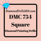 DMC 754 SQUARE 5D Diamond Painting Drills Beads DMC 754 