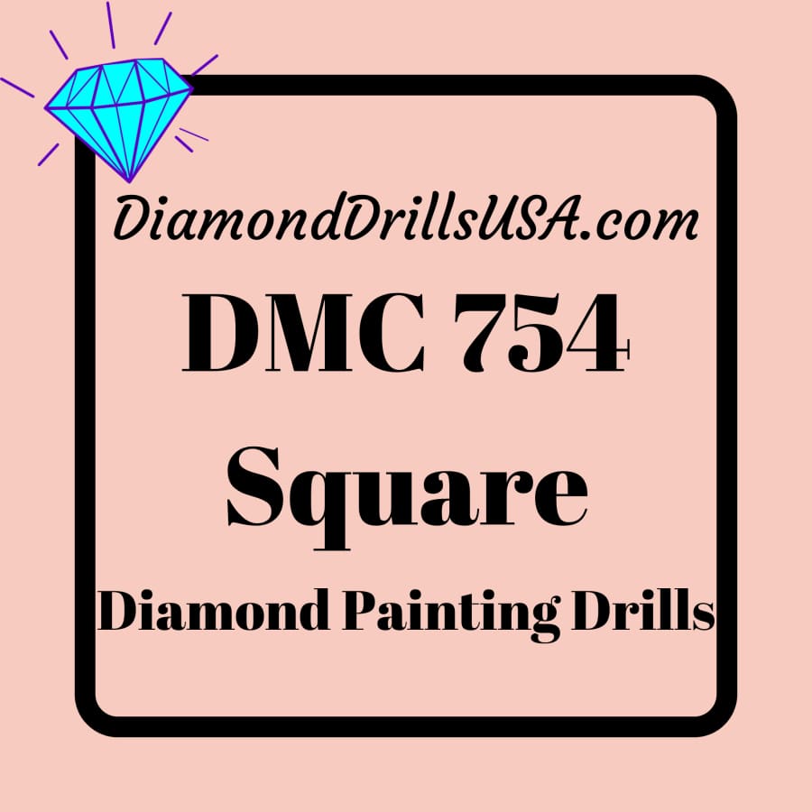 DMC 754 SQUARE 5D Diamond Painting Drills Beads DMC 754 