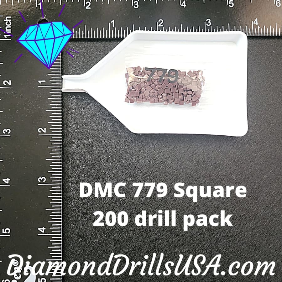 DMC 779 SQUARE 5D Diamond Painting Drills Beads DMC 779 Dark