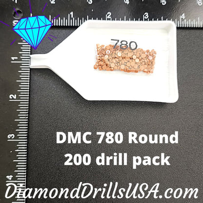 DMC 780 ROUND 5D Diamond Painting Drills Beads DMC 780 Ultra